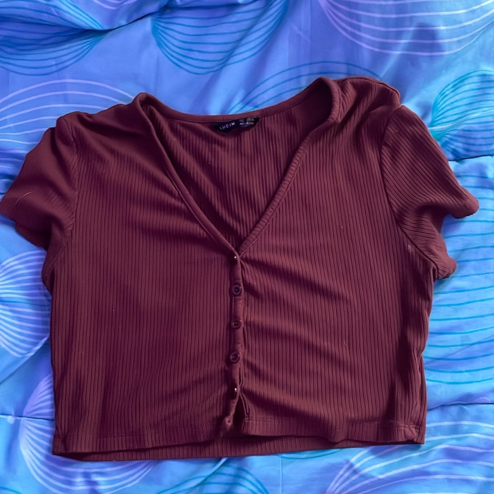 SHEIN brown crop top.